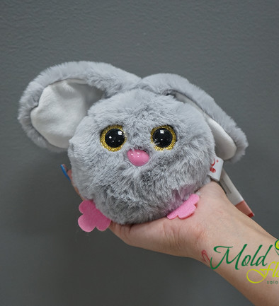 Fluffy Gray Bunny, Height 10 cm photo 394x433